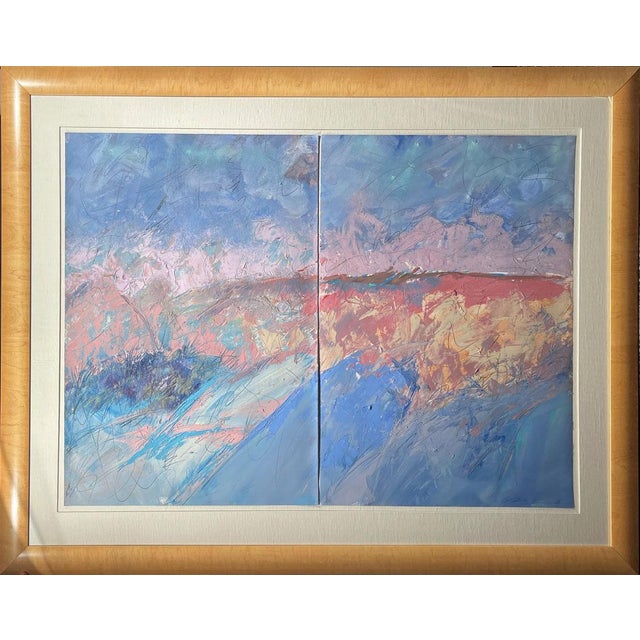 Mark Dickson Untitled Original Pastel&Oil Framed Signed Art For Sale