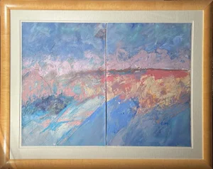 Mark Dickson Untitled Original Pastel&Oil Framed Signed Art