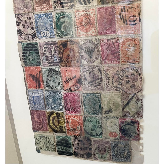 Framed Philatelic Collection 19th Century World Stamps. Set of 2 For Sale In San Francisco - Image 6 of 11