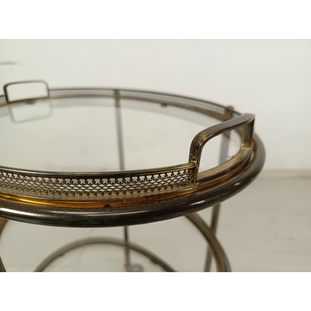 Vintage Gold Brass Trolley, 1950s For Sale - Image 9 of 16
