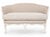 Elegant Louis XV Painted Settee in Natural Linen With Down-Filled Cushion For Sale - Image 4 of 4