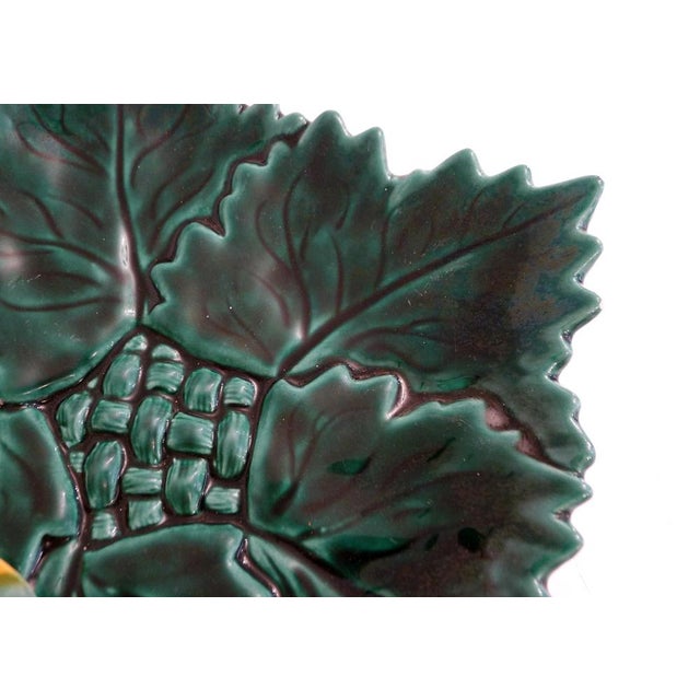 1960s Mid-Century Barbotine Fruit Bowl with Leaves and Lemons, 1960s For Sale - Image 5 of 12