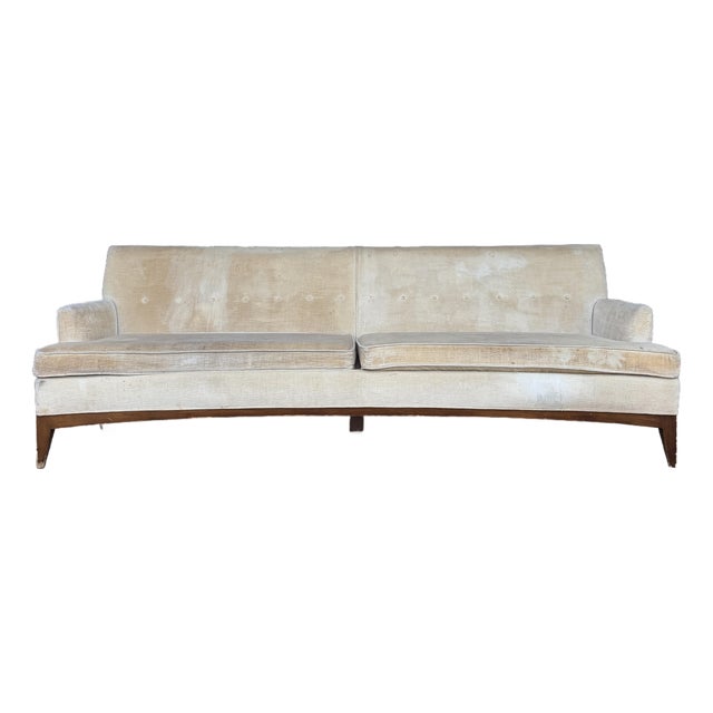 Mid-Century Modern Curved Back Sofa Quality Possibly Tomlinson or Rway For Sale