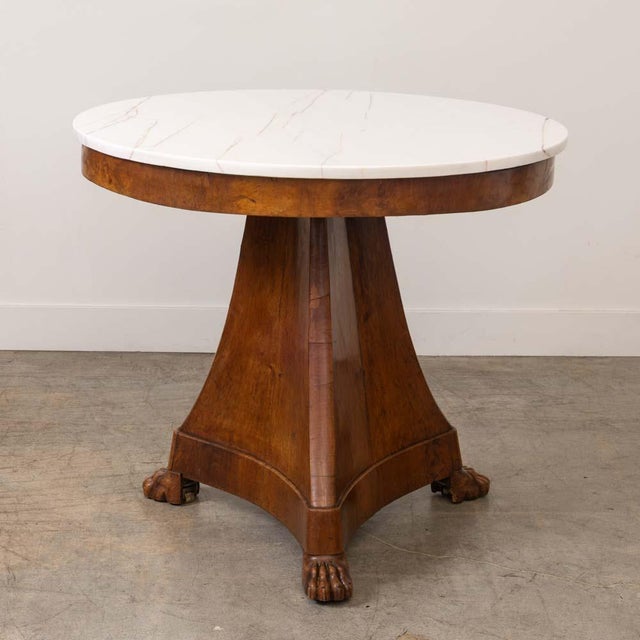 19th Century French Empire Marble Center Table For Sale - Image 4 of 16