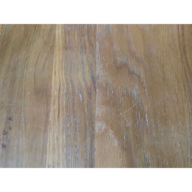 Wood Vintage 1963 Attributed to A. Brandt Ranch Oak Rustic Blonde Captains Chair For Sale - Image 7 of 12