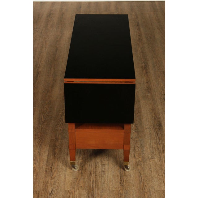 Baker Furniture Milling Road Directoire Style Walnut Rolling Server For Sale - Image 17 of 18