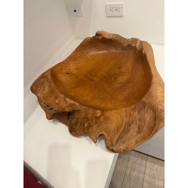 Andrianna Shamaris Adrianna Shamar's Organic Teak Wood Vessel. For Sale - Image 4 of 4