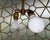 Vintage Art Deco Style Milk Glass & Brass Chandelier For Sale - Image 9 of 11