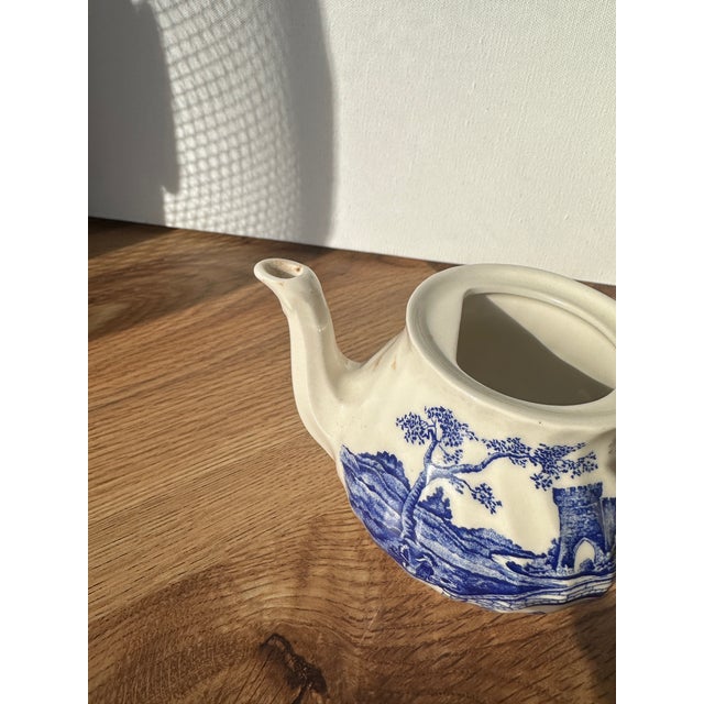 1970s Small Asian Ceramic Blue and White Teapot For Sale In Atlanta - Image 6 of 8