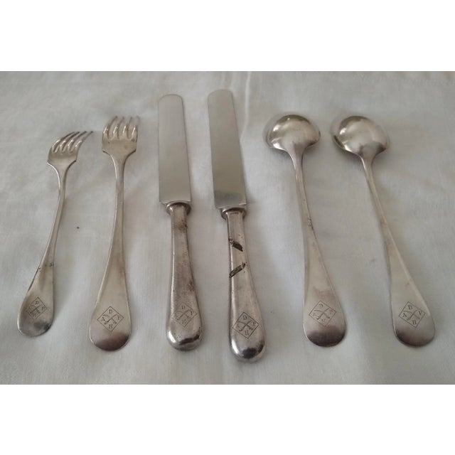 Christofle Kin of Saudi Arabia Aristocracy Tableware Setting - Set of 6 For Sale - Image 4 of 4