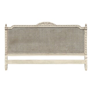 Abc Home Carved French Caned Headboard - King Size For Sale