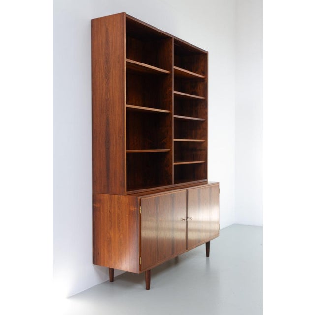 Danish Rosewood Bookcase with Sideboard by Carlo Jensen for Hundevad, 1960s For Sale - Image 10 of 18