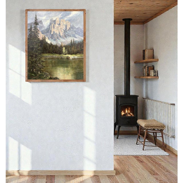 Max Pistorius, Karersee, Dolomites, 1939, Oil on Canvas For Sale - Image 6 of 16