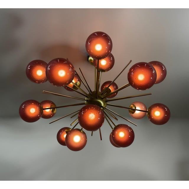 21st Century Ovale Diciotto Murano Sputnik Chandelier by Fabio LTD For Sale - Image 10 of 11