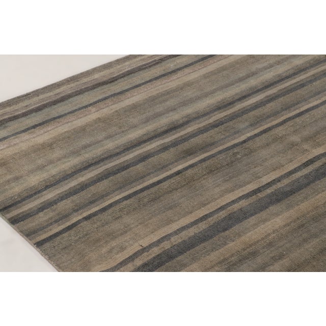 Rug & Kilim Contemporary Oversized Solid & Stripes Wool Rug by Rug & Kilim, India For Sale - Image 4 of 10