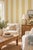 Modern Clubhouse Stripe Grasscloth Wallpaper by House Party | Neutral Rattan & Vanilla Cream | 6 Yards For Sale - Image 3 of 9