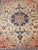 Persian Vintage Turkish Heriz Serapi Rug, Hand-Knotted Wool, Geometric Pattern, Ivory & Blue, 9x12 For Sale - Image 3 of 17