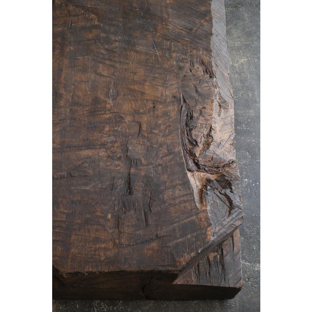 Wood Antique Old Japanese Wooden Low Table / 20th Century / Display Stand/ Ta141 For Sale - Image 7 of 18