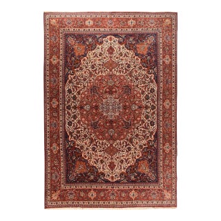 Antique Isfahan Rug 11'10'' x 17'1'' For Sale