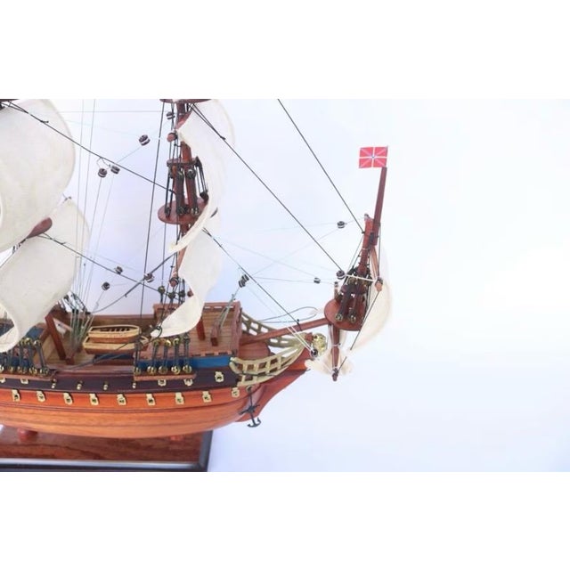 Art Deco Handcrafted "Ingermanland" Ship Model – Exquisite 18th Century Maritime Replica For Sale - Image 3 of 9