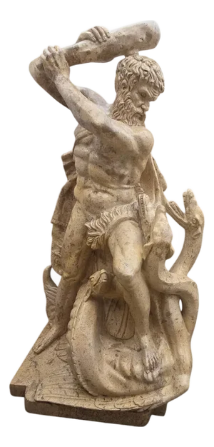 Marble Sculpture of Hercules Fighting the Serpents, Italy, Early 20th Century