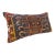 Authentic Antique Caucasian Rug Pillow Cover – Low‑Pile Wool Textile -15'' X 32'' For Sale