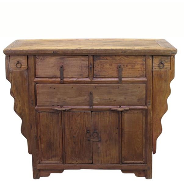 3 Drawer Poplar Sideboard For Sale