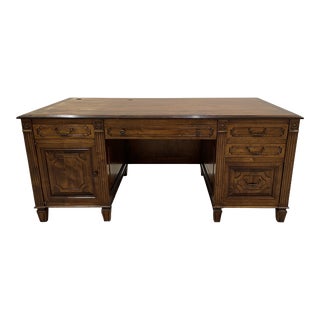 Executive Desk With Keyboard Pullout For Sale