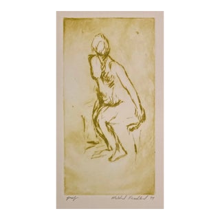 1974 Margaret Friedland Female Figure Etching For Sale