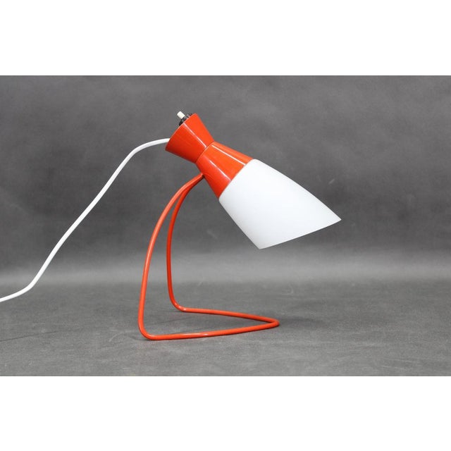 Vintage Red Table Lamp by Josef Hurka for Napako, 1960s For Sale - Image 6 of 14