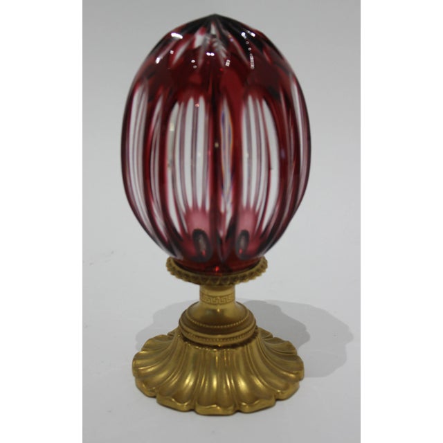 Hollywood Regency Baldi Ruby Egg Cut to Clear 24-Karat Gold For Sale - Image 3 of 9
