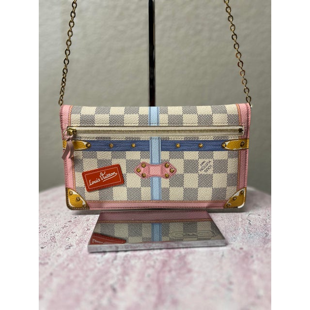 2010s Louis Vuitton Damier Azur Summer Trunk Pochette For Sale - Image 5 of 12