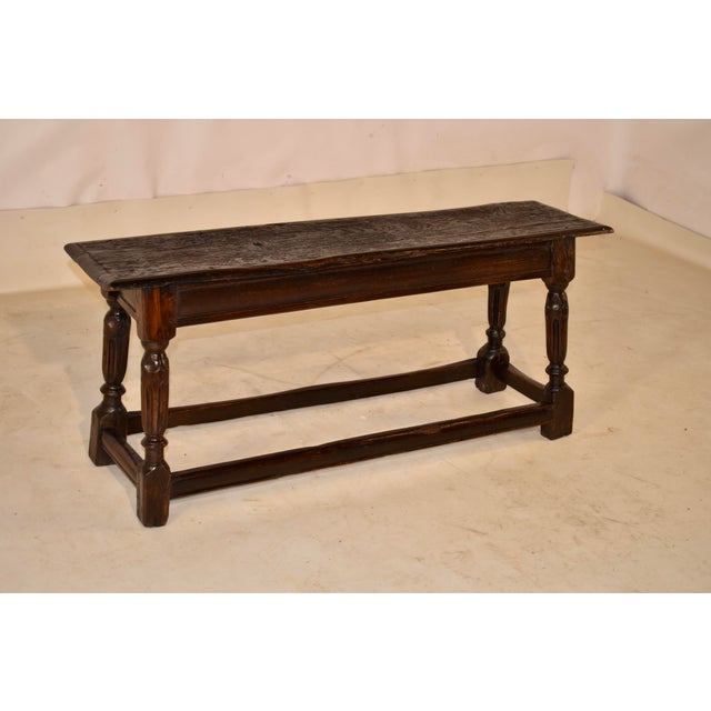 English Period James II Oak Joint Bench From England For Sale - Image 3 of 12