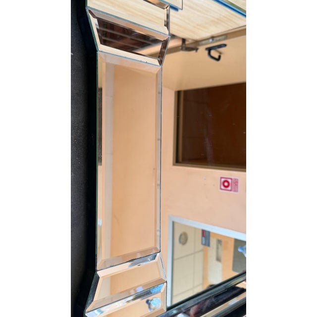 Mid 20th Century Hollywood Regency Style Full-Length Rectangular Beveled Mirror For Sale - Image 4 of 18