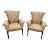 Early 20th Century Grosfeld House Scroll Back Arm Chairs - a Pair For Sale