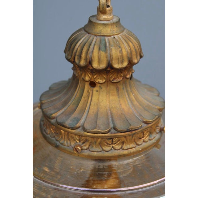 Glass 1950s Mid-Century Modern Stunning Vistosi 1950s Murano Glass Pendant Chandelier For Sale - Image 7 of 10