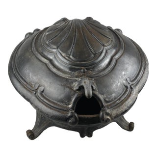 19th Century French Ornate Cast Iron Fire Basket in Rococo Style For Sale