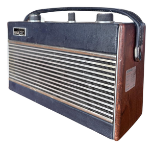Vintage R500 Portable Transistor Radio in Wood Veneer from Roberts, 1960s