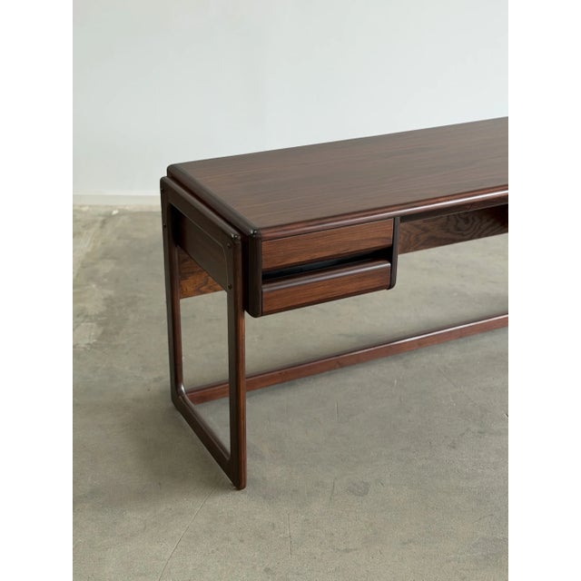 Mid-Century Modern Danish Rosewood Executive Desk – Floating Top For Sale In Los Angeles - Image 6 of 18