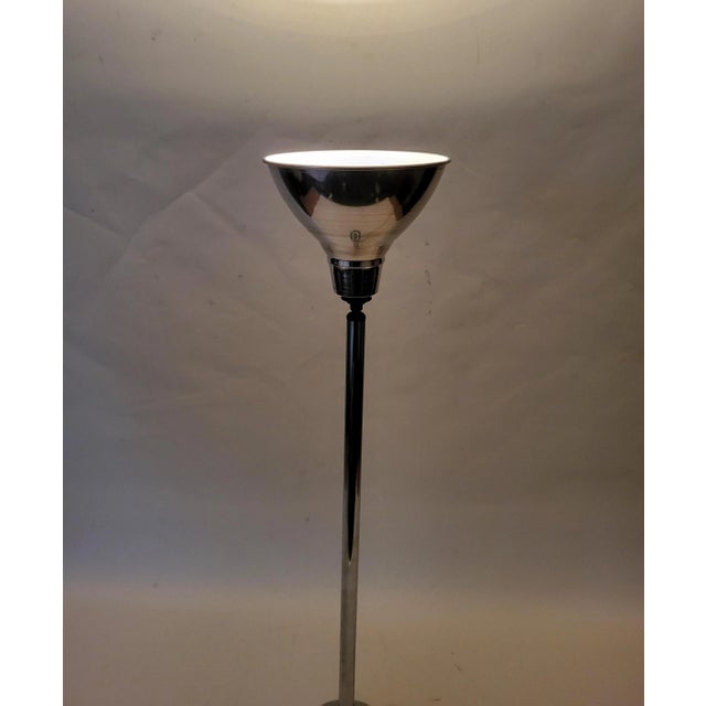 Art Deco Floor Lamp in Chrome Metal For Sale - Image 12 of 13