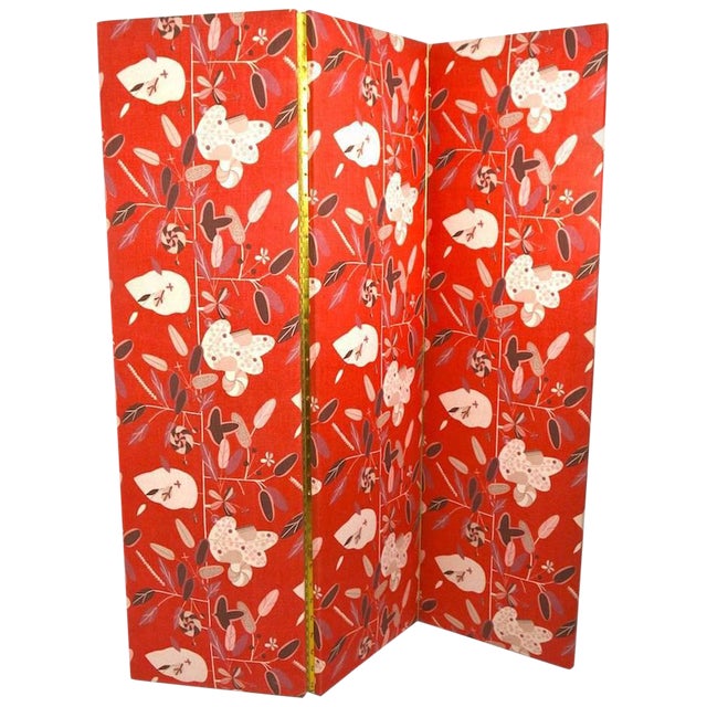Decorative Three Panel Folding Room Divider, Dressing Screen Chairish