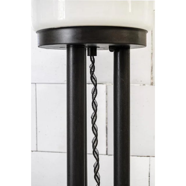 1970s Italian Floor Lamp in Glass, Iron and Marble, 1970s For Sale - Image 5 of 8