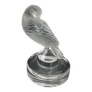 Vintage Lalique France Tourterelle Preening Turtledove Bird Figurine For Sale