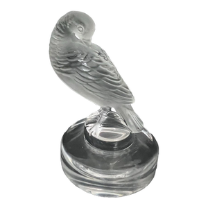 Vintage Lalique France Tourterelle Preening Turtledove Bird Figurine