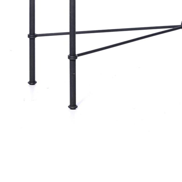 Iron Console Table with Glass Top For Sale - Image 3 of 6