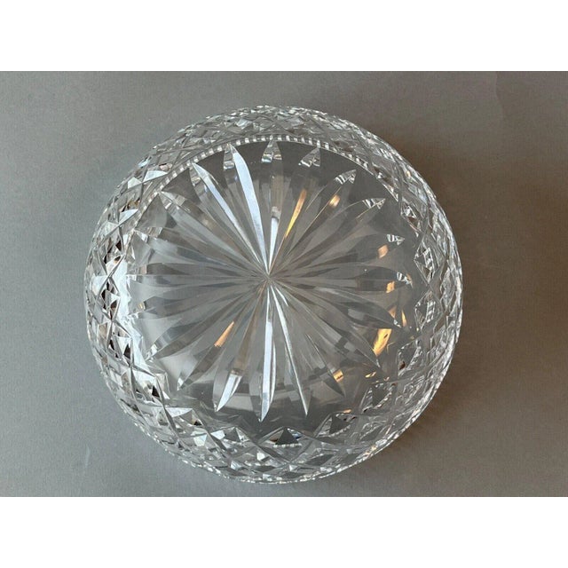 Glass Vintage Waterford Crystal Diamond Faceted Glass Bowl For Sale - Image 7 of 12