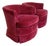 Vintage Custom Red Velvet Swivel Chairs - A Pair For Sale