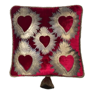 Sacred Heart Silk Velvet Pillow Cover