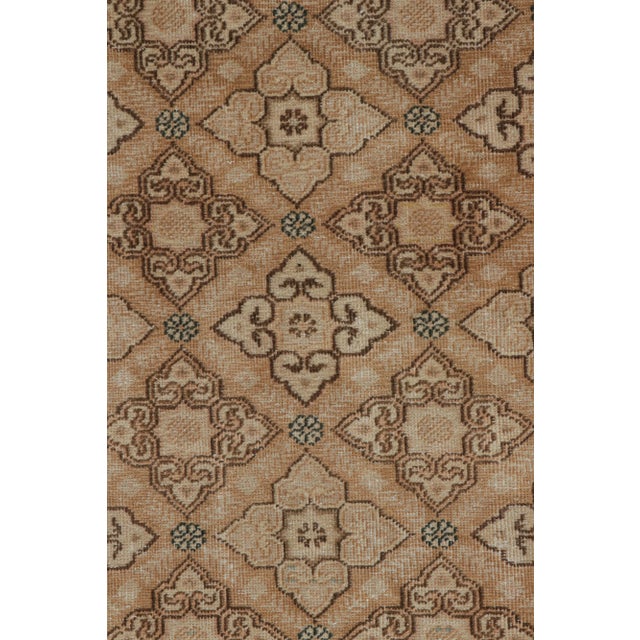 1950s Vintage Persian Tabriz Rug in Brown, With Floral Patterns, From Rug & Kilim For Sale - Image 5 of 7