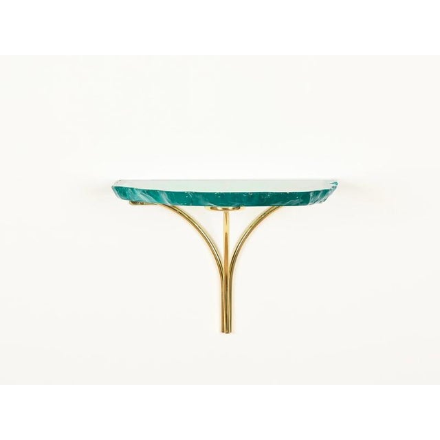 Nightstands in Turquoise Glass by Max Ingrand for Fontana Arte, Italy, 1960s, Set of 2 For Sale - Image 10 of 18